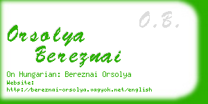 orsolya bereznai business card